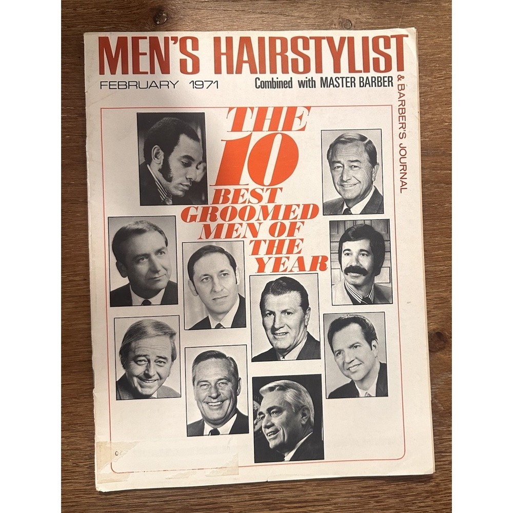 Vtg Mens Hairstylist Barber Ads Journal Magazine February 1971 Issue - Picture 1 of 6